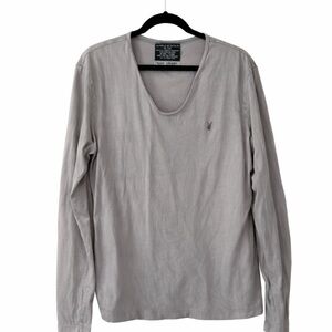 All Saints Men's Gray Long Sleeve Shirt